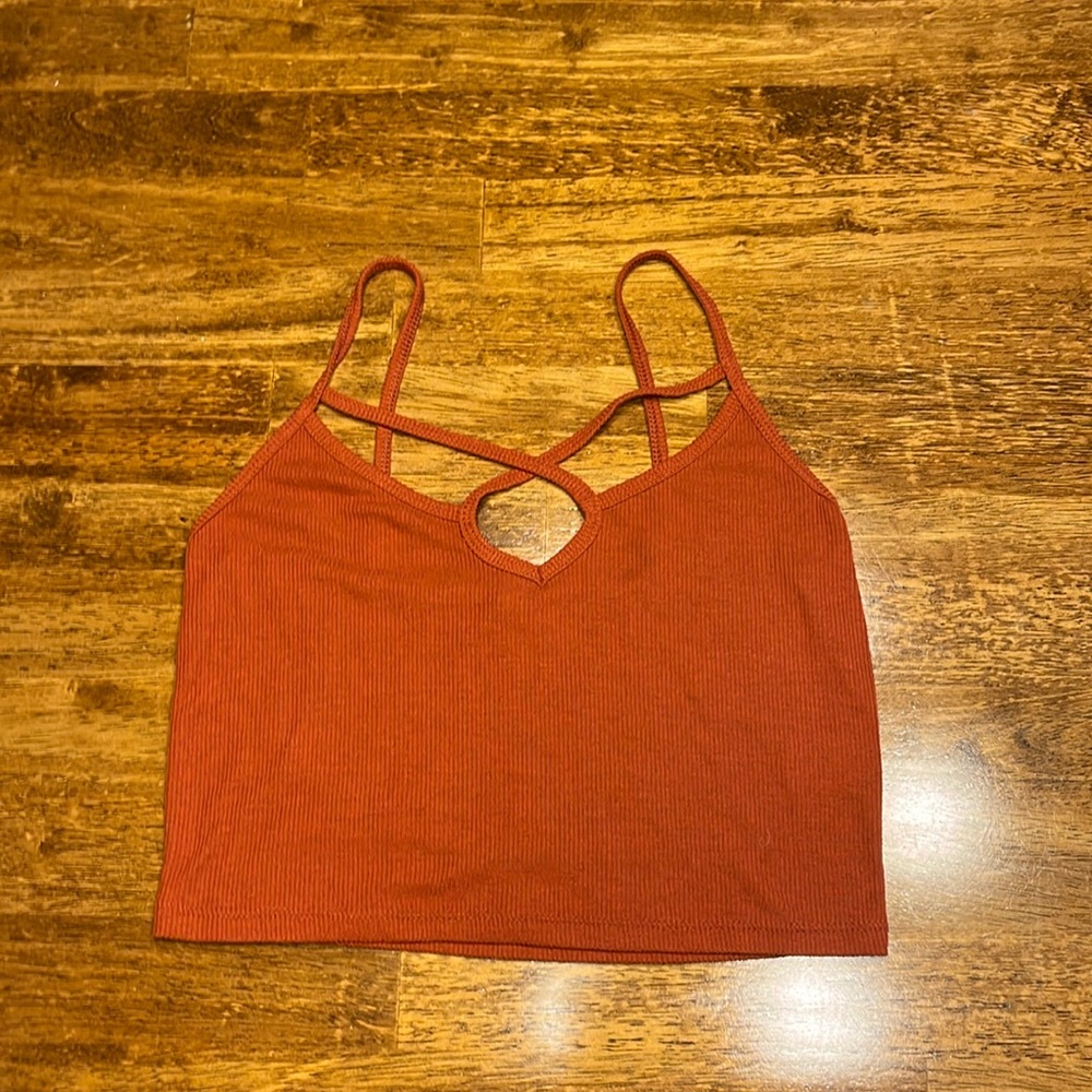 Rust colored crop tank